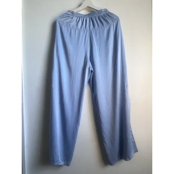 Lunya Washable Silk Pajama Lounging Pants Sz S Elastic Slit Leg Luxury - Picture 2 of 8